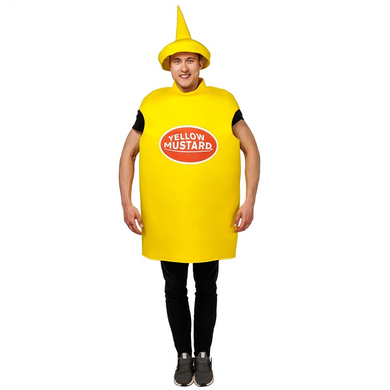 DSplay Adult Unisex Lightweight Yellow Mustard Costume - Image 1